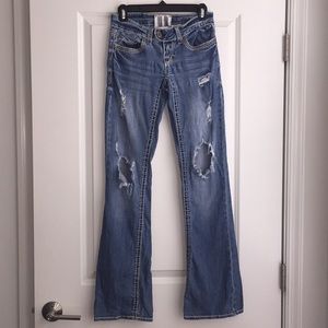 Trademark H Bootcut Destroyed Jeans